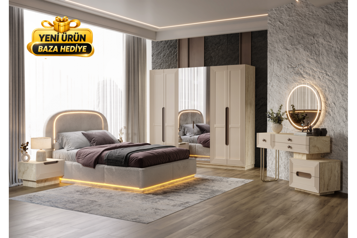 Ares Yatak Odası Takımı %100 MDF