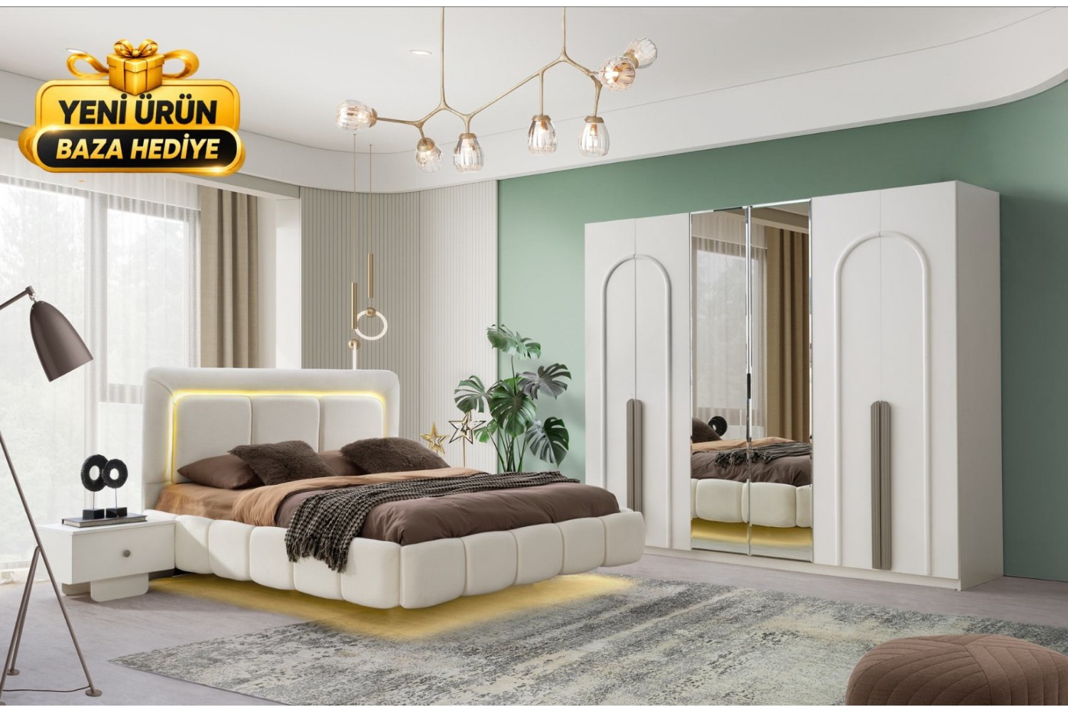 Barcelona Yatak Oda Takımı %100 MDF