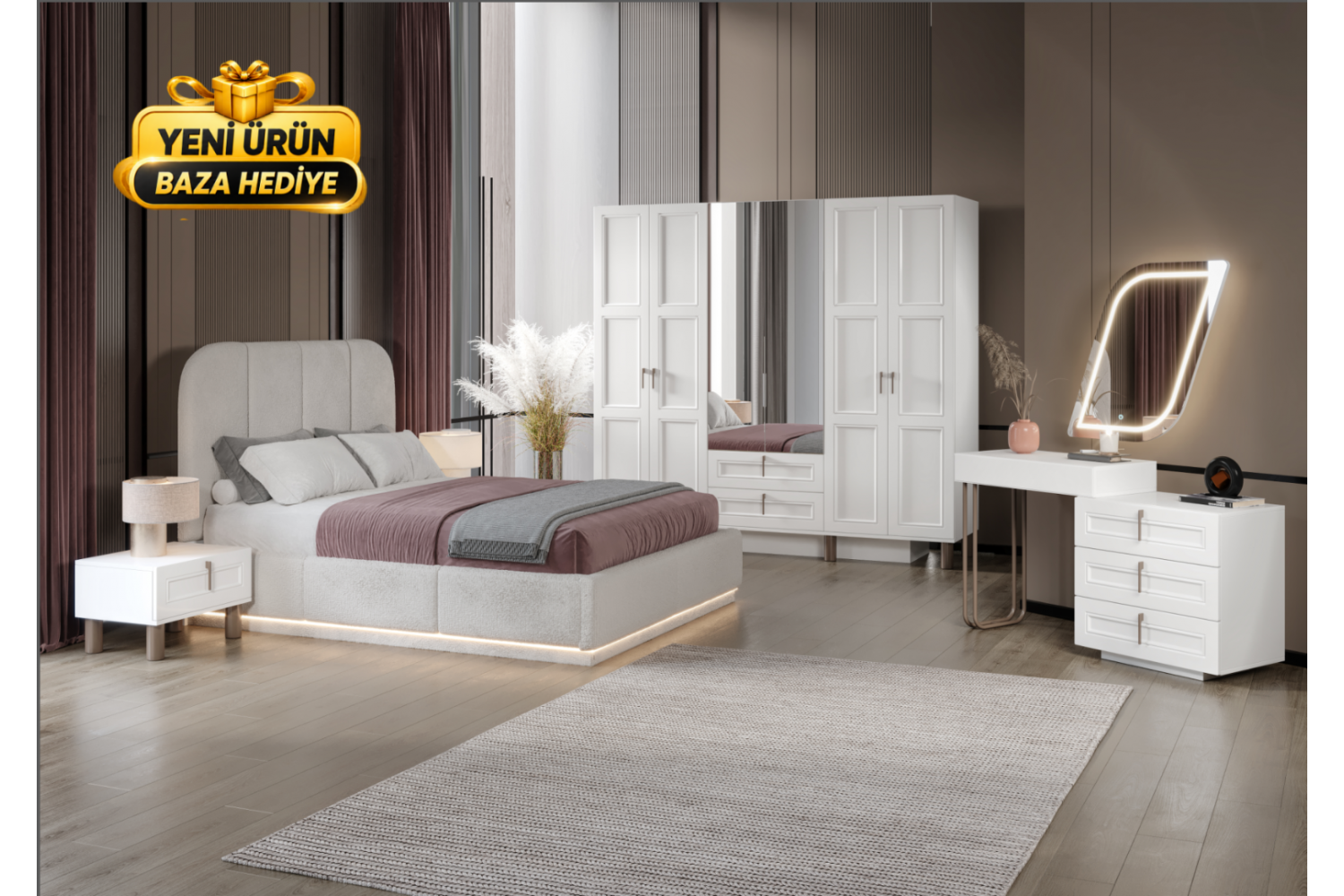 Bella Yatak Odası Takımı %100 MDF