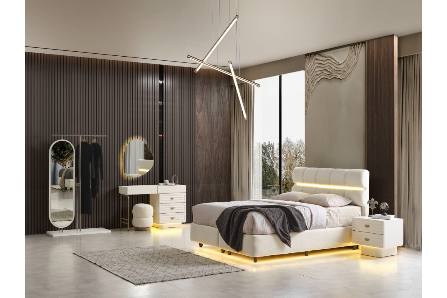Boston Yatak Odası Takımı %100 MDF