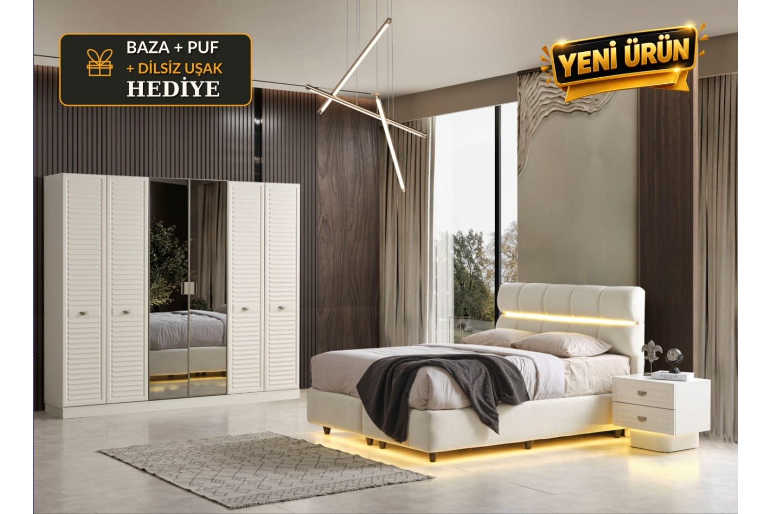 Boston Yatak Odası Takımı %100 MDF