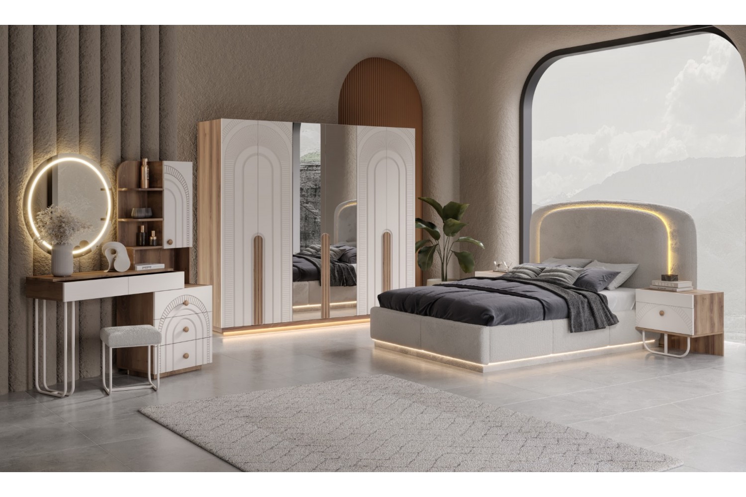 Bruno Yatak Odası Takımı %100 MDF
