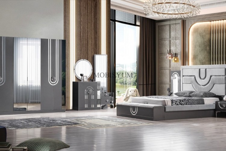 Safir Antrasit Yatak Odası Takımı