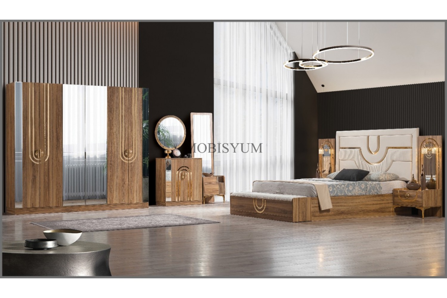 Safir Ceviz Yatak Odası Takımı